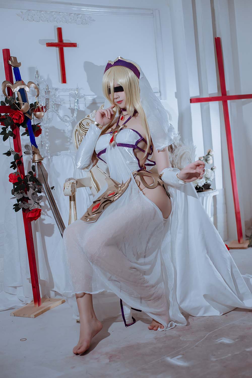 九曲Jean – 剑圣女 Cosplay-第1张