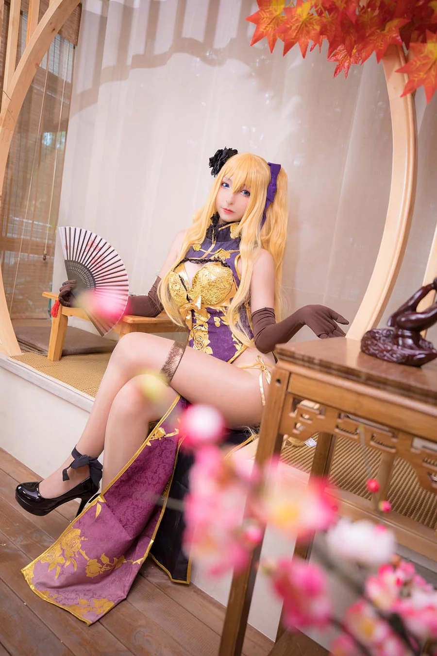 神楽板真冬 – 艳娘幻梦谭2 金莲 Cosplay-第1张