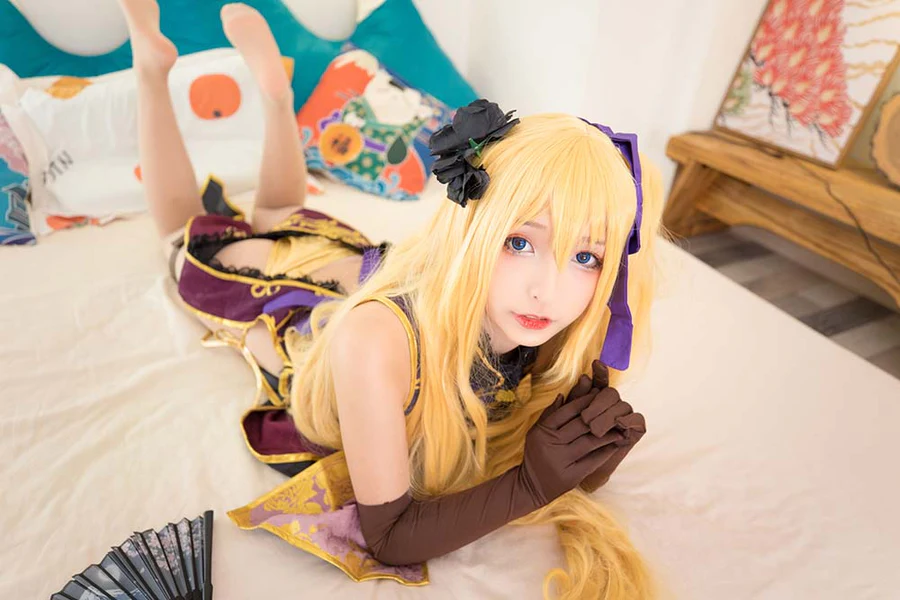 神楽板真冬 – 艳娘幻梦谭2 金莲 Cosplay-第2张
