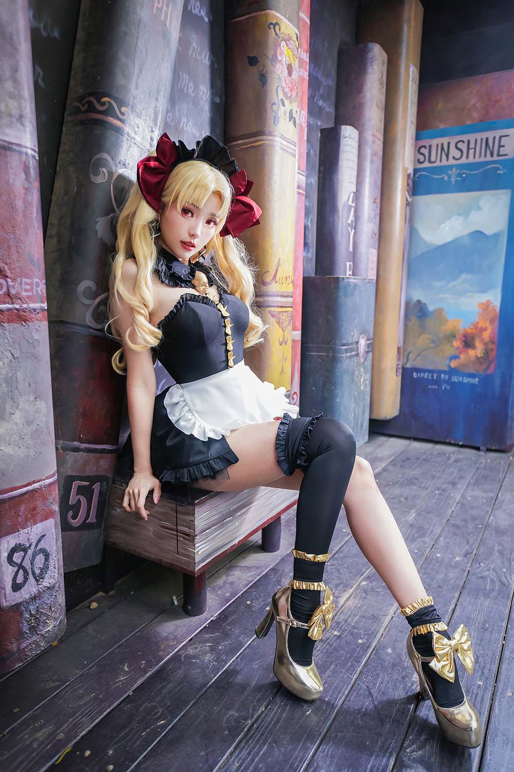 Ely_eee(ElyEE子) – 远坂凛 女仆 Cosplay-第1张