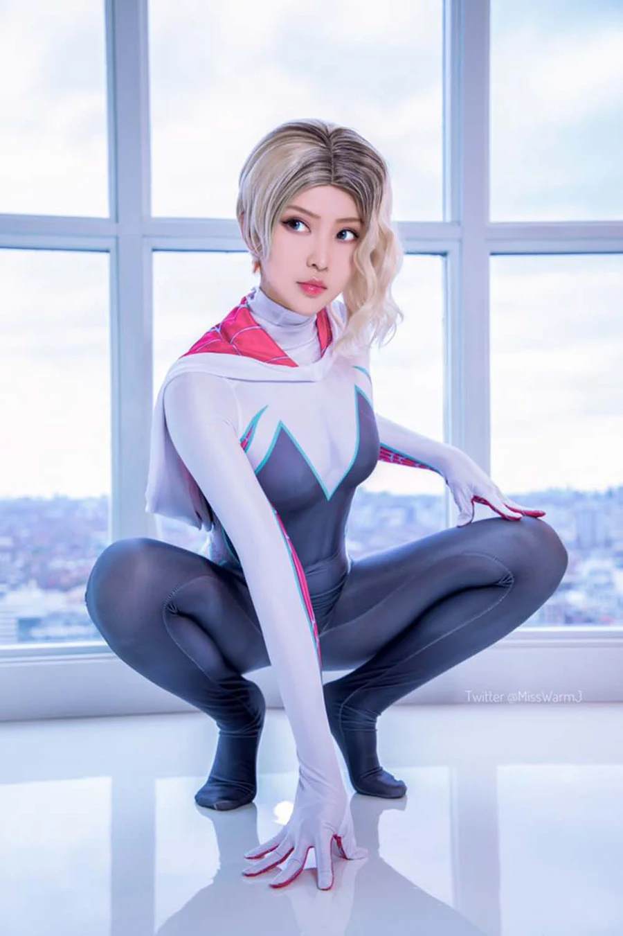 MisswarmJ – Spider Gwen Cosplay-第1张