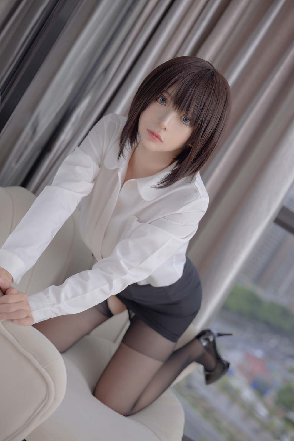 疯猫ss – 黑丝OL Cosplay-第2张