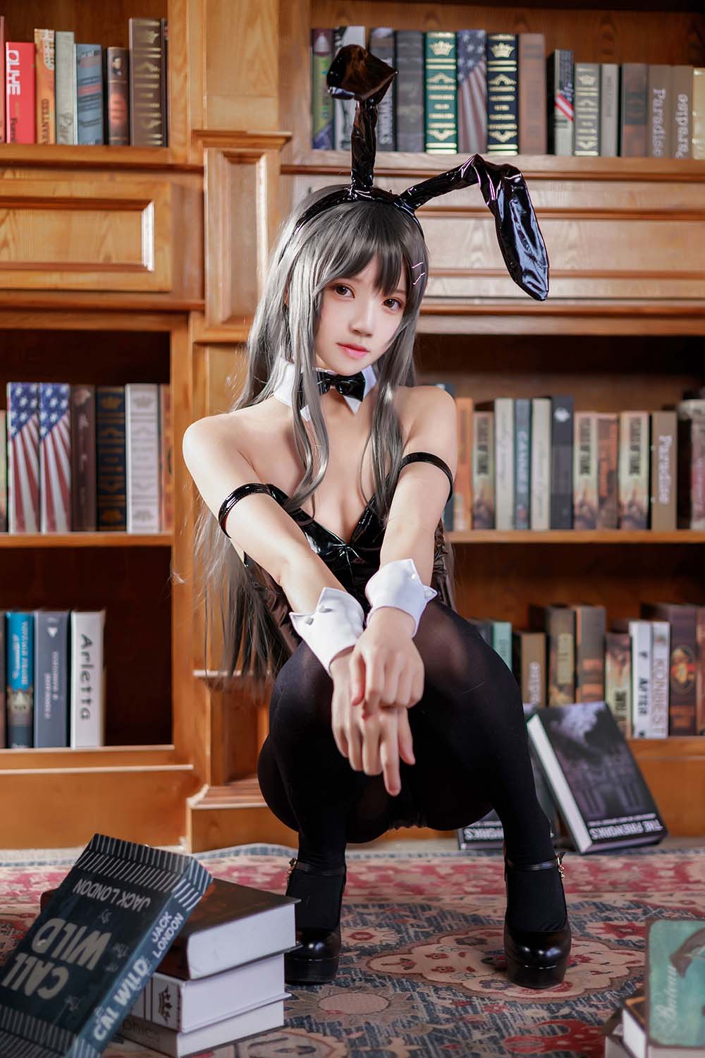 桜桃喵 – 樱岛麻衣兔女郎 Cosplay-第1张