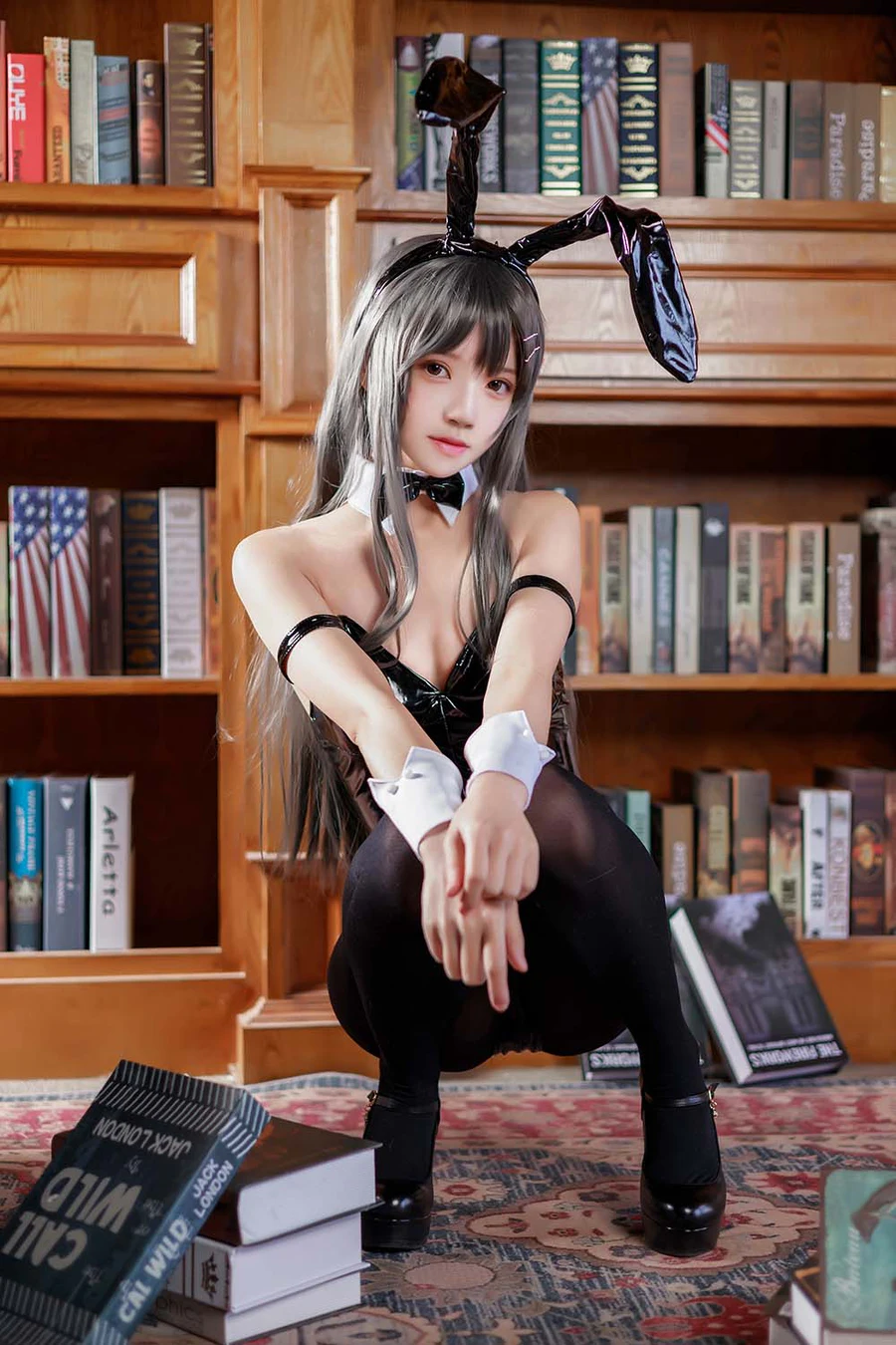 桜桃喵 – 樱岛麻衣兔女郎 Cosplay-第1张