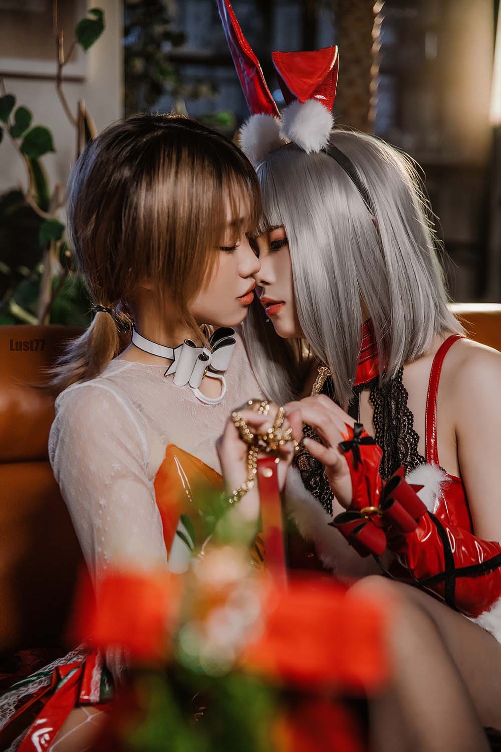 柒柒要乖哦 – 2021圣诞双兔 Cosplay-第1张