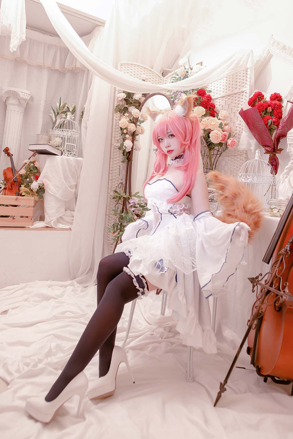 二佐Nisa – fate玉藻前婚纱 Cosplay-第2张