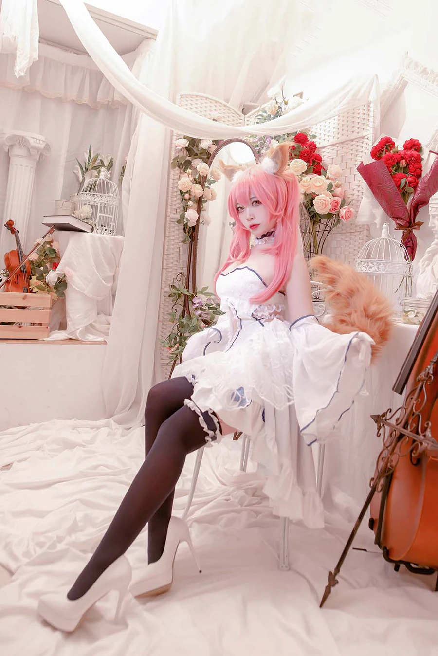 二佐Nisa – fate玉藻前婚纱 Cosplay-第2张