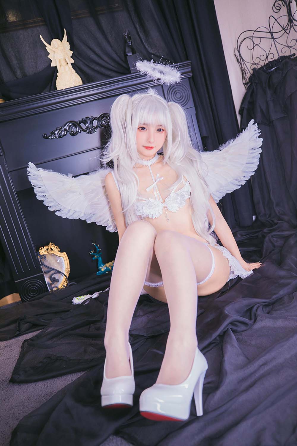 神楽板真冬 – 天国に落ちる – 坠入天堂 Cosplay-第1张