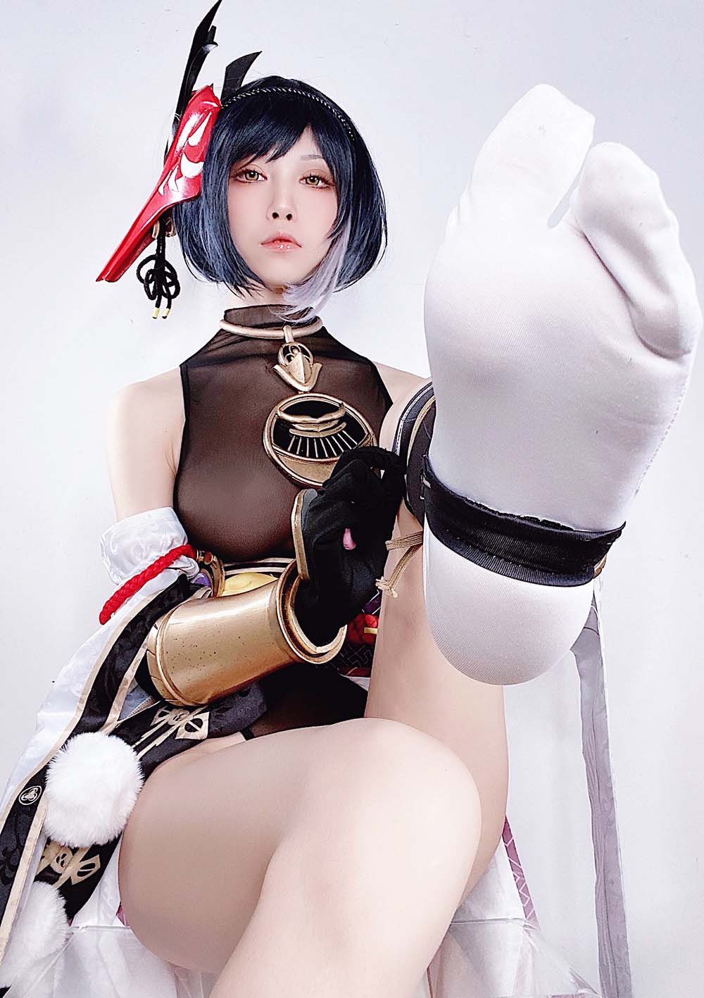 水淼aqua – 九条裟罗 自拍 Cosplay-第1张