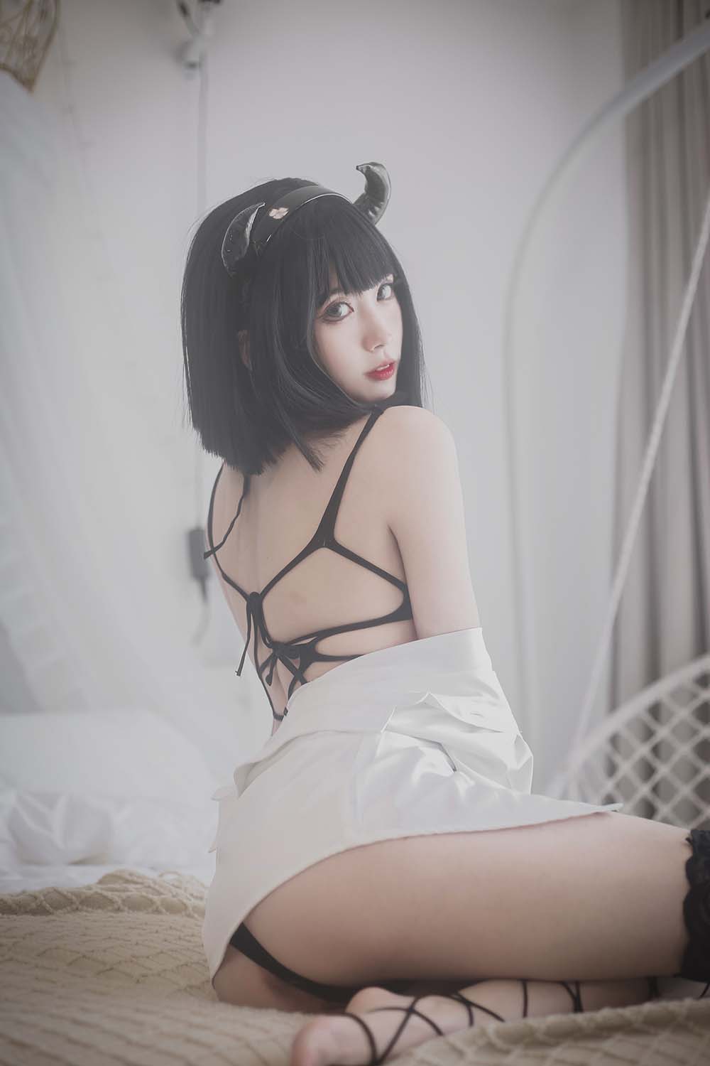 清颜真德秀 – 黑色 Cosplay-第2张