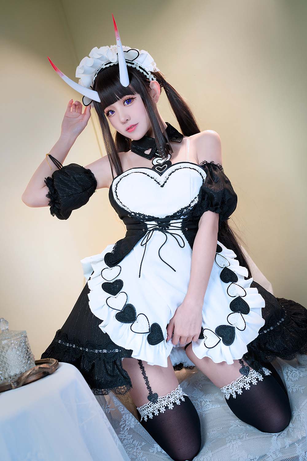 miko酱ww – 碧蓝航线 能代女仆 Cosplay-第2张