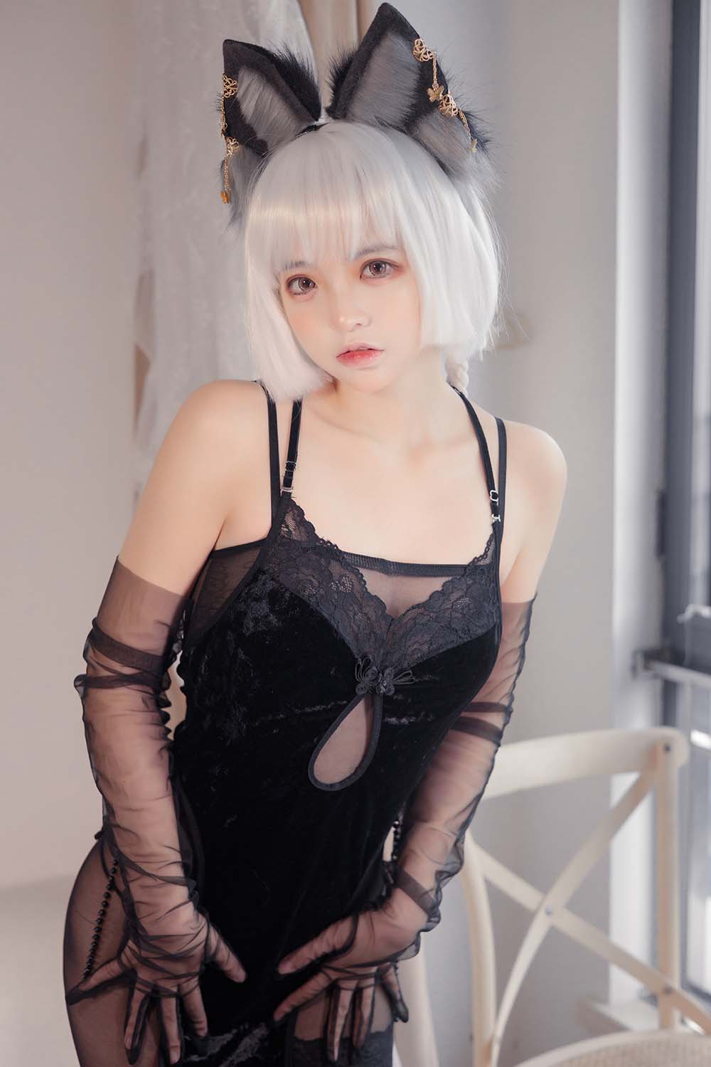 疯猫ss – 旗袍少女 Cosplay-第2张