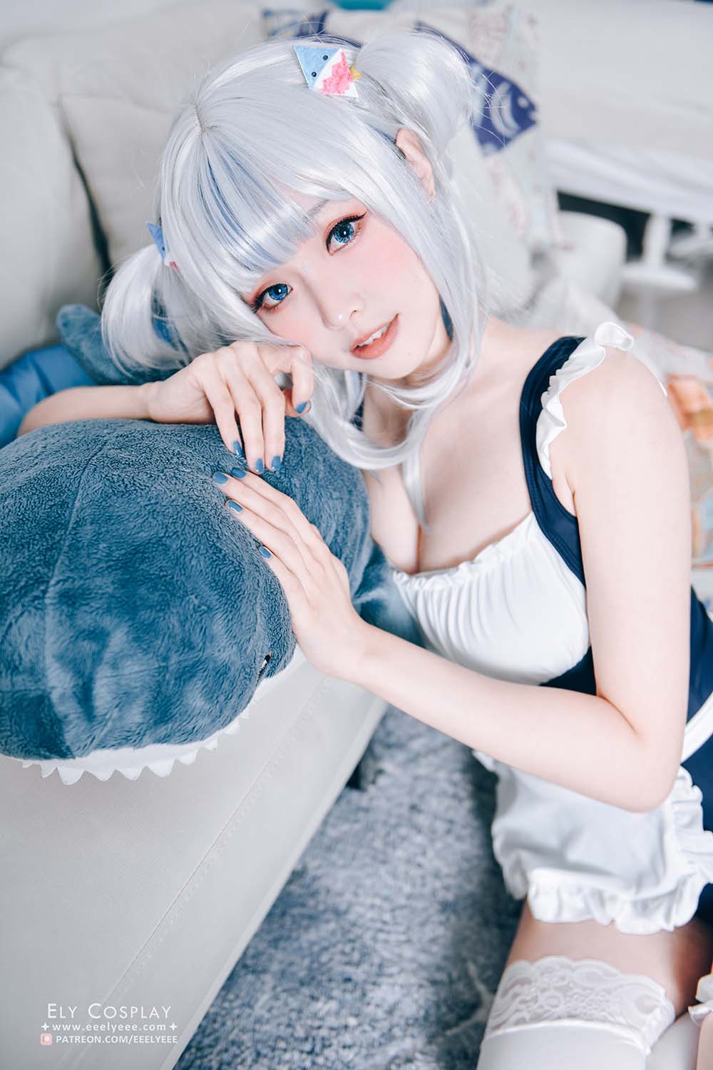 Ely_eee(ElyEE子) – 噶呜·古拉(小鲨鲨) 泳装 Cosplay-第1张