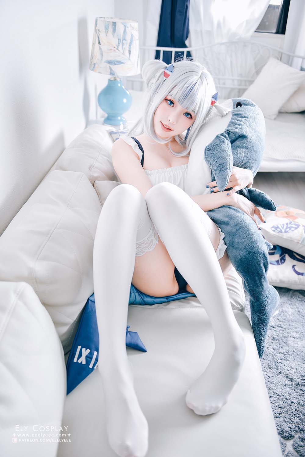 Ely_eee(ElyEE子) – 噶呜·古拉(小鲨鲨) 泳装 Cosplay-第2张