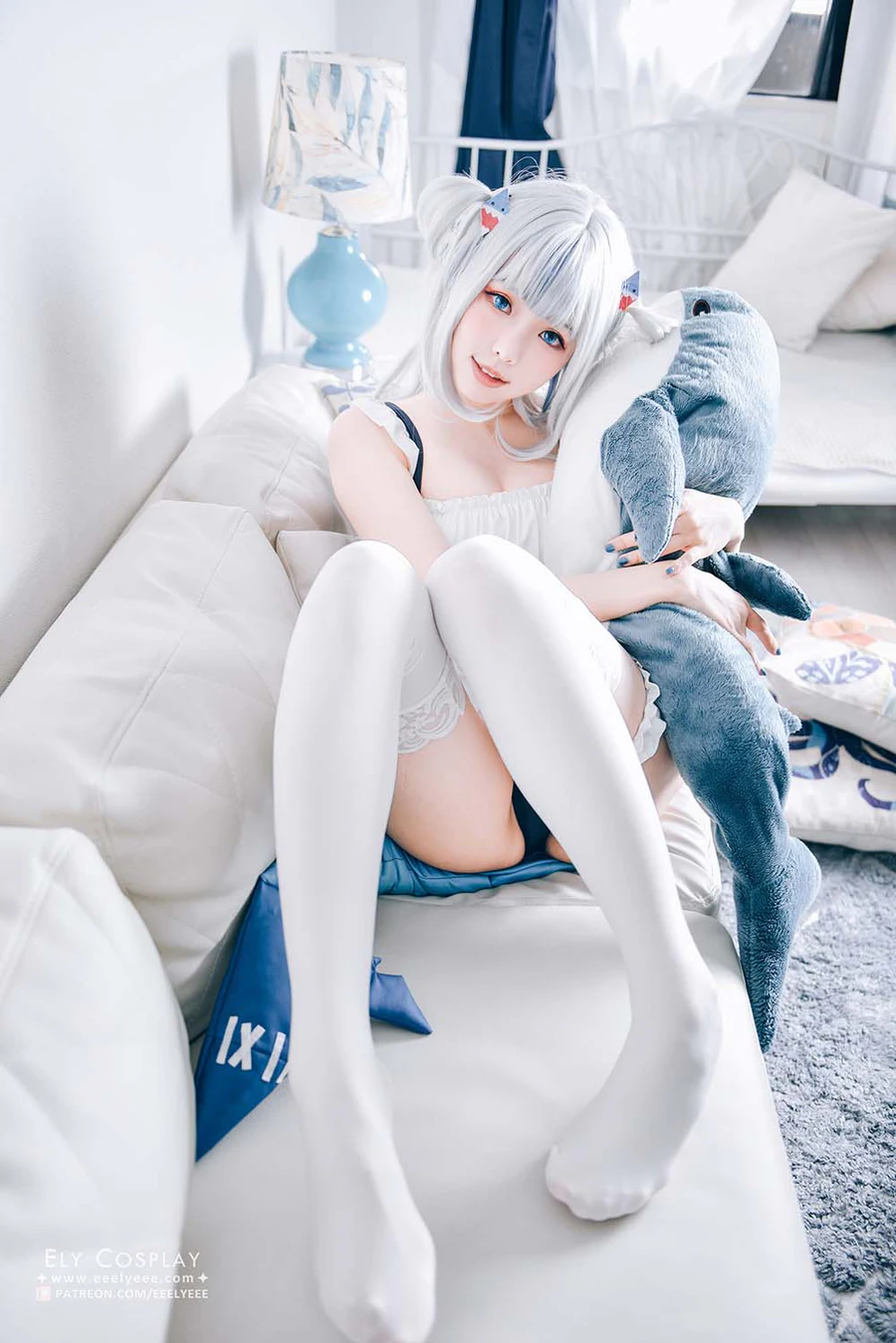 Ely_eee(ElyEE子) – 噶呜·古拉(小鲨鲨) 泳装 Cosplay-第2张