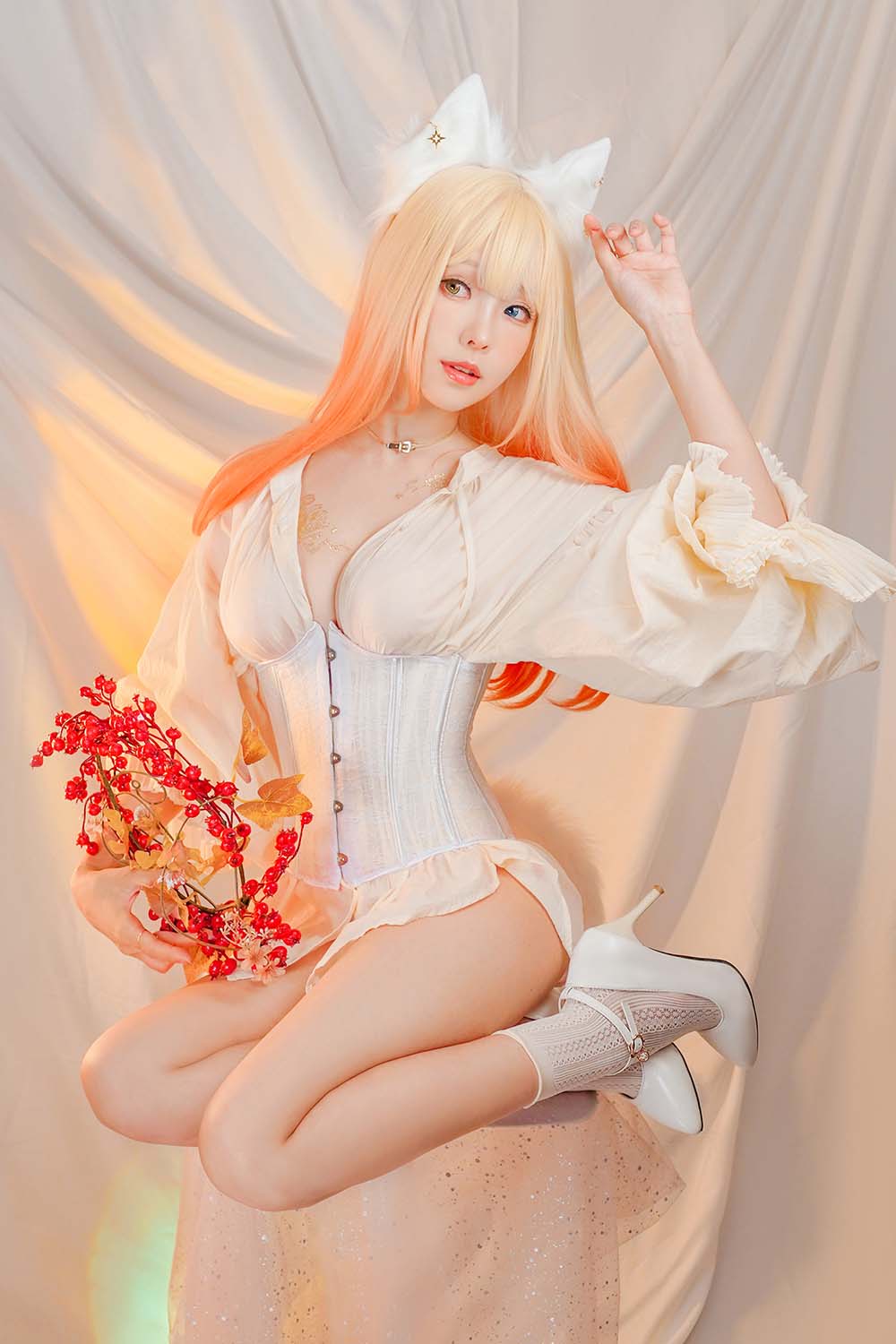 Ely_eee(ElyEE子) – Cat魔女與貓 Cosplay-第2张