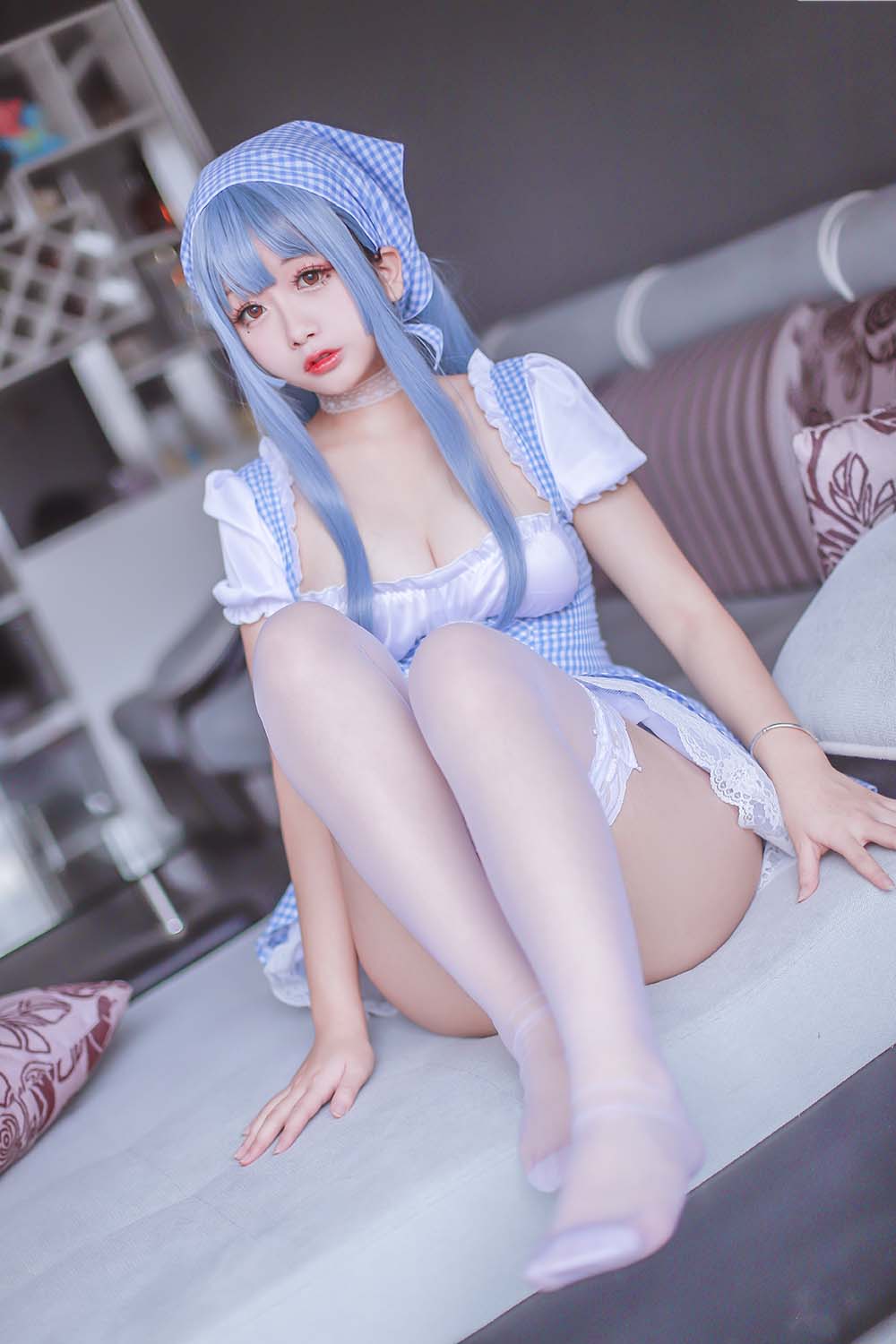 日奈娇 – 蓝色女仆 Cosplay-第1张