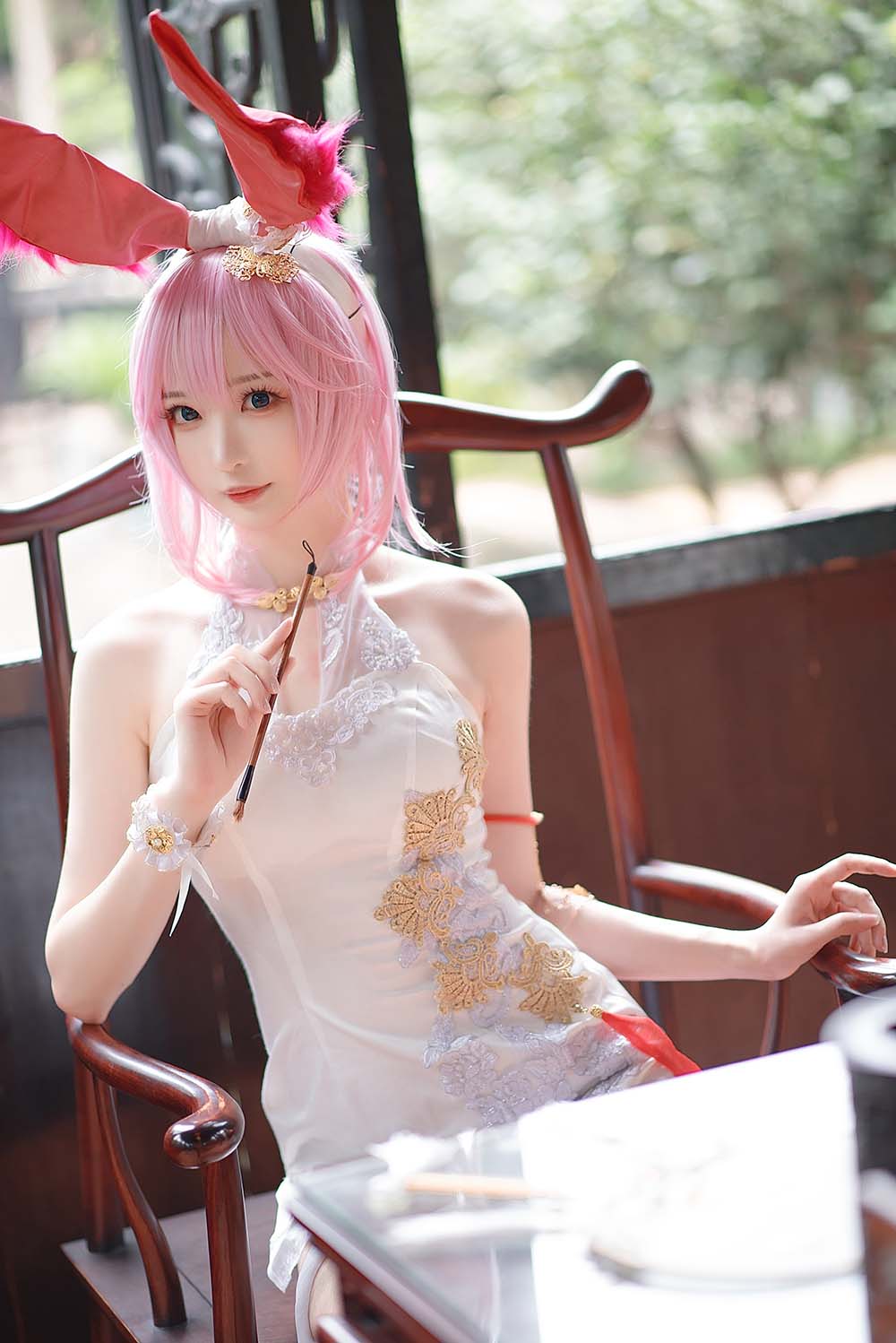 南宫 – 八重樱旗袍 Cosplay-第2张