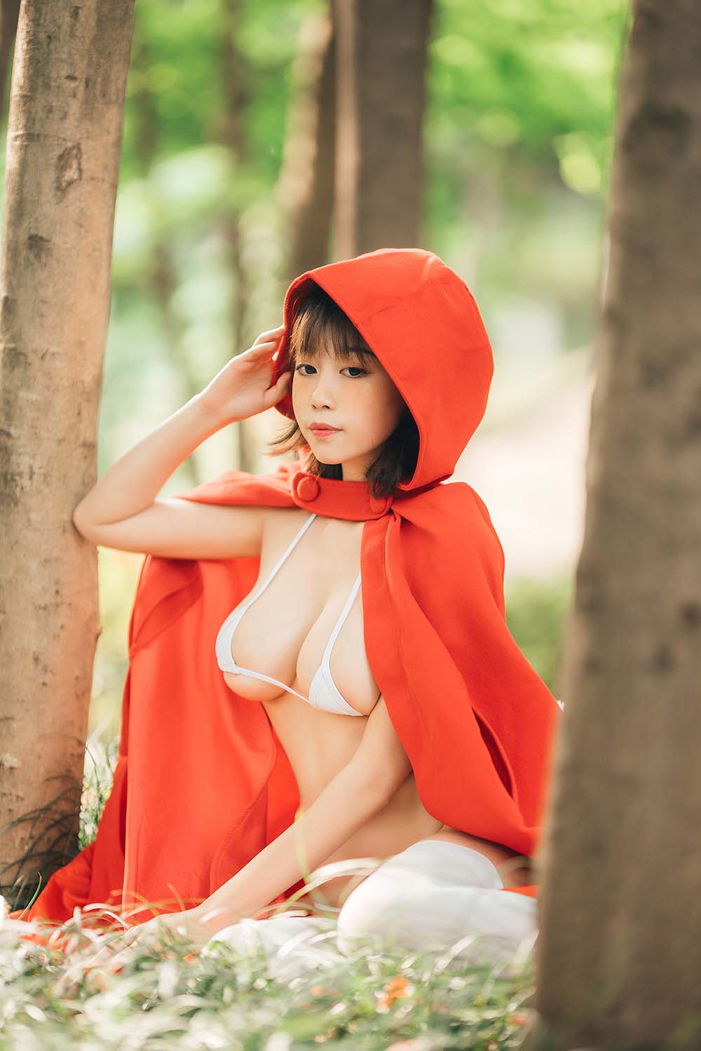 奈汐酱nice – 大红帽 Cosplay-第1张