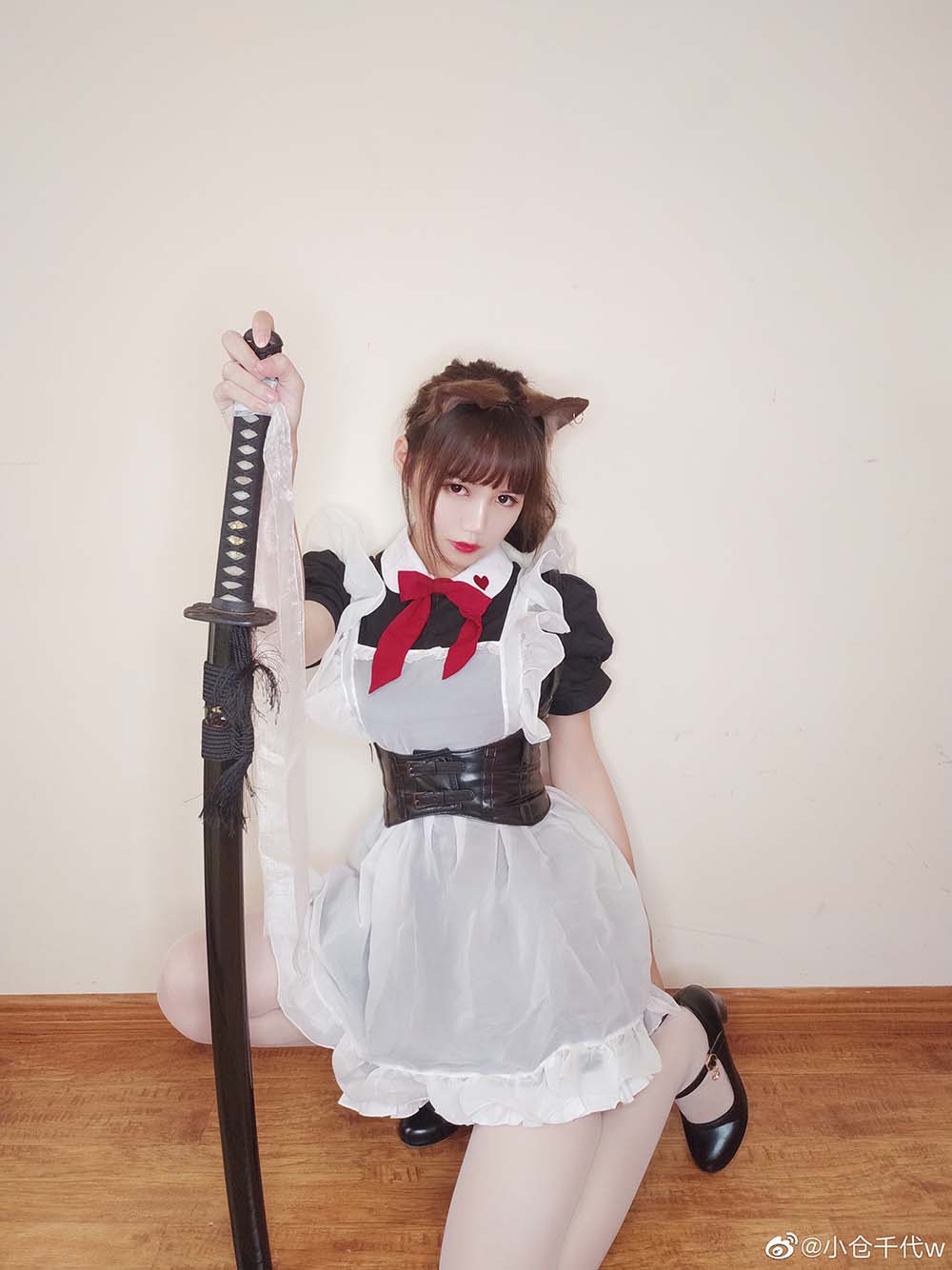 小仓千代w – 带刀女仆 Cosplay-第1张