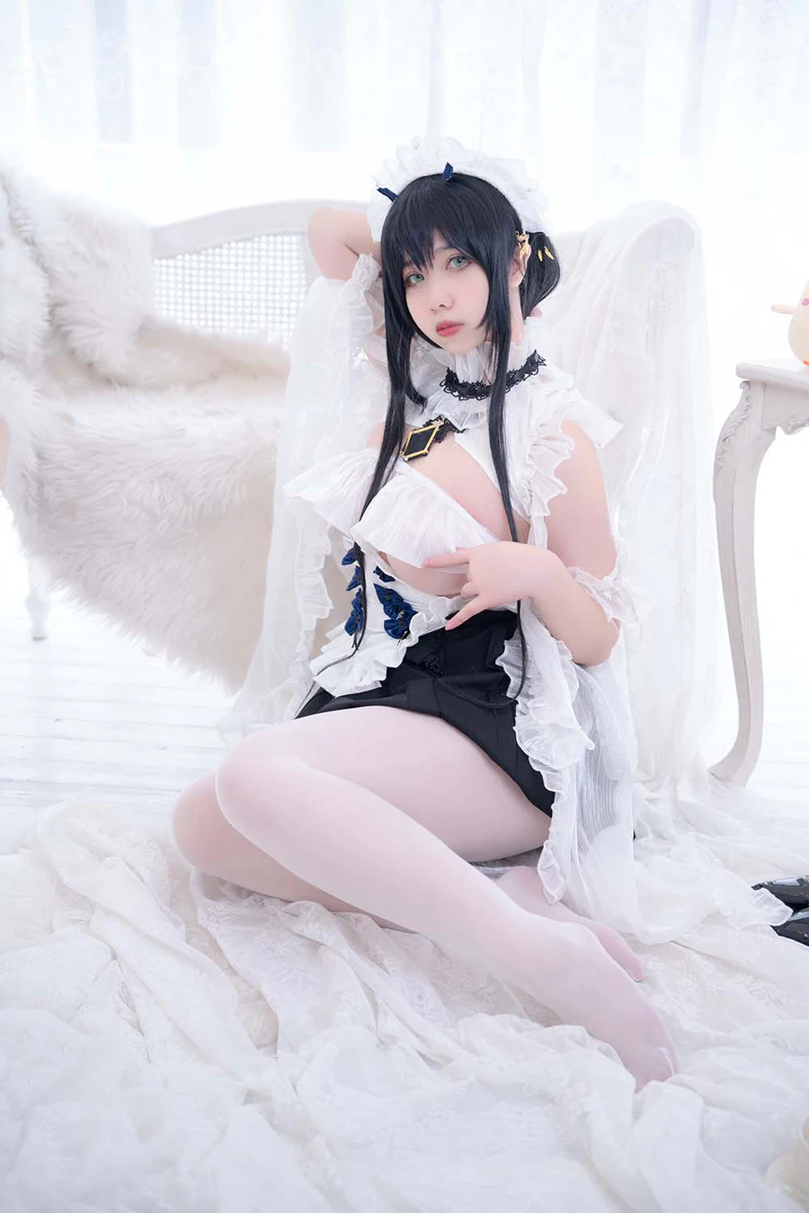 Meroko_魅瞳 – 碧蓝航线 不挠女仆没干劲的小姐姐 Cosplay-第1张