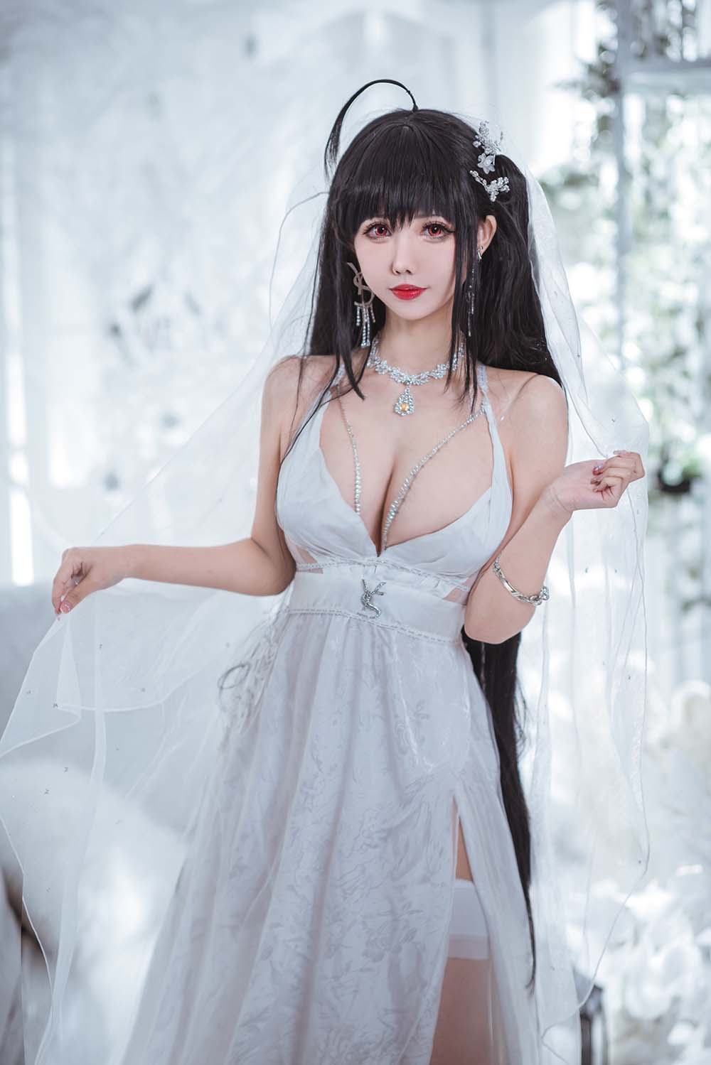 仙女月 – 大凤纯白婚纱 Cosplay-第1张