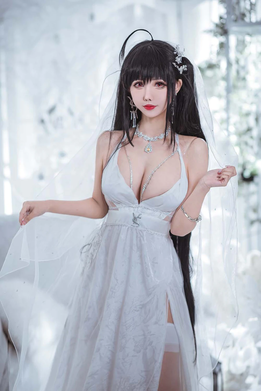 仙女月 – 大凤纯白婚纱 Cosplay-第1张