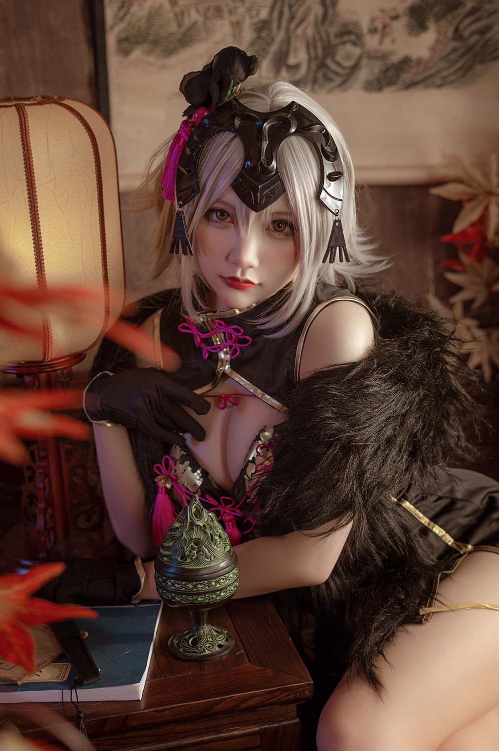是一只熊仔吗 – 黑贞 同人旗袍 Cosplay-第1张