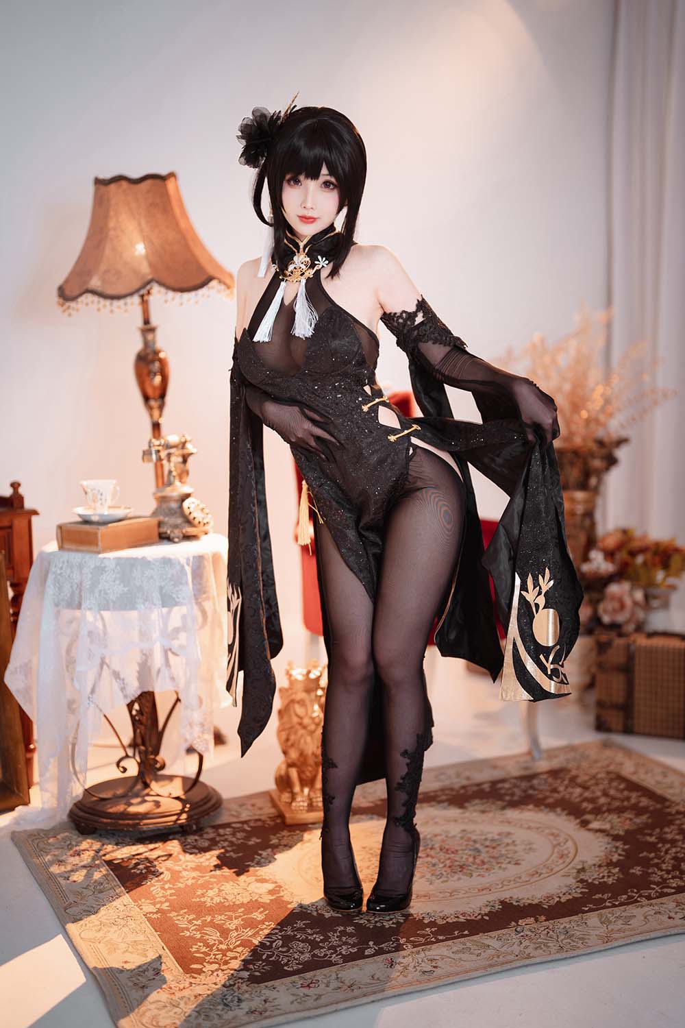 rioko凉凉子(肉扣热热子) & 面饼仙儿 – 黑白镇海 Cosplay-第1张