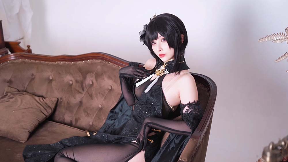 rioko凉凉子(肉扣热热子) & 面饼仙儿 – 黑白镇海 Cosplay-第2张