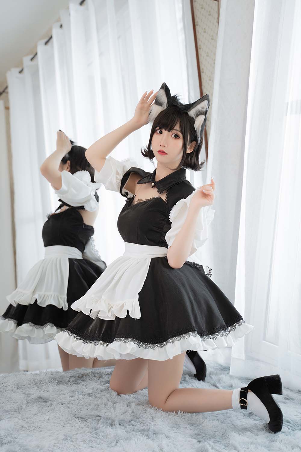 面饼仙儿 – 开胸女仆 Cosplay-第1张