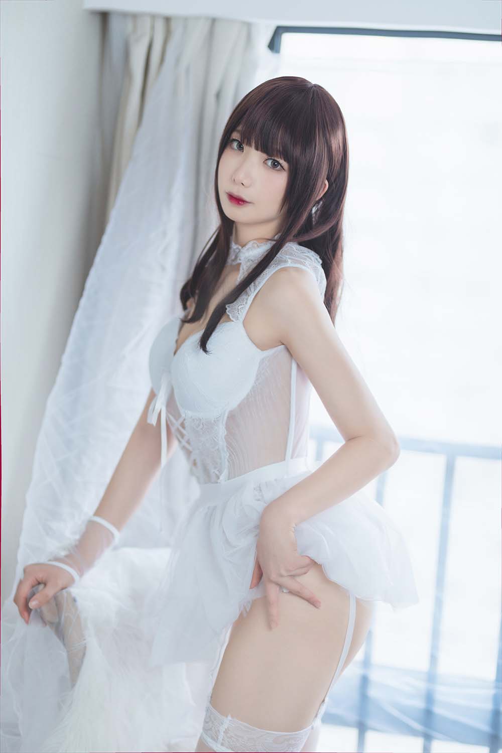 封疆疆v – 白色纱裙 Cosplay-第1张