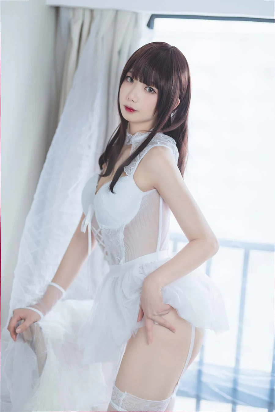 封疆疆v – 白色纱裙 Cosplay-第1张