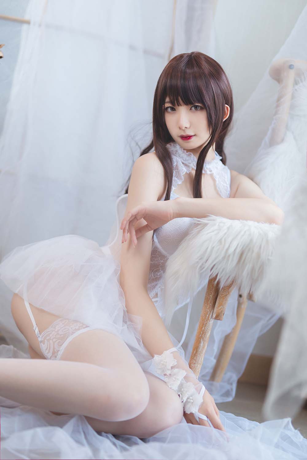 封疆疆v – 白色纱裙 Cosplay-第2张