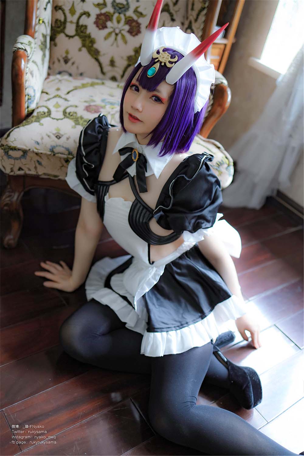 Nyako喵子 – 酒吞童子女仆 Cosplay-第1张