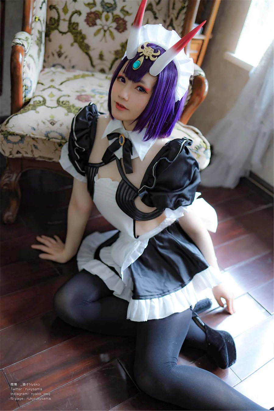 Nyako喵子 – 酒吞童子女仆 Cosplay-第1张