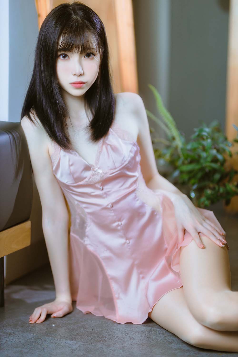 许岚(叁月life) – 半透粉纱 Cosplay-第2张