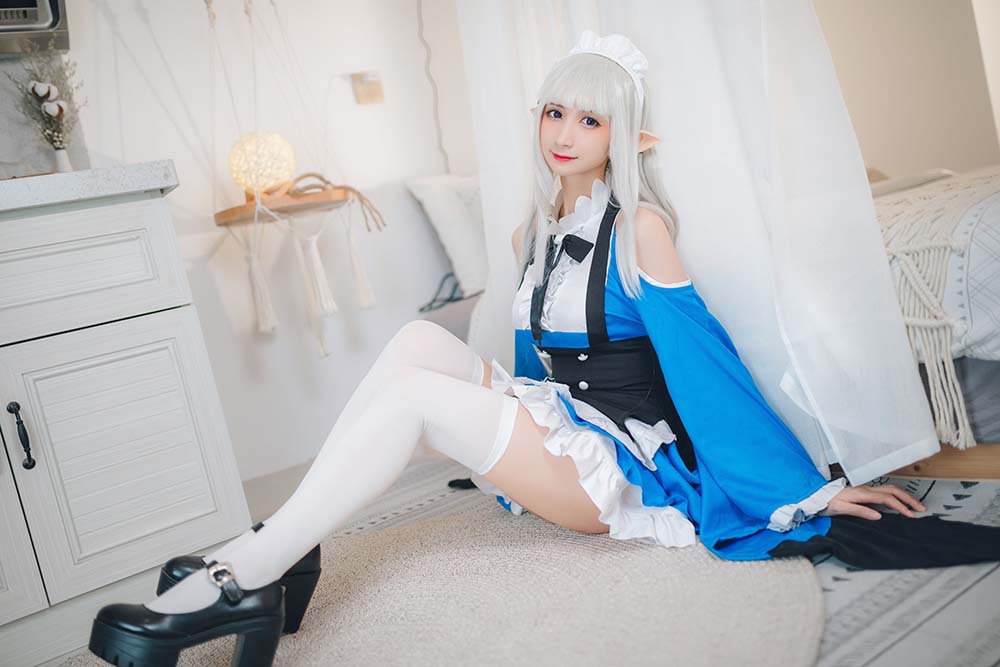 贝儿酱Miki – 艾米莉亚女仆 Cosplay-第1张