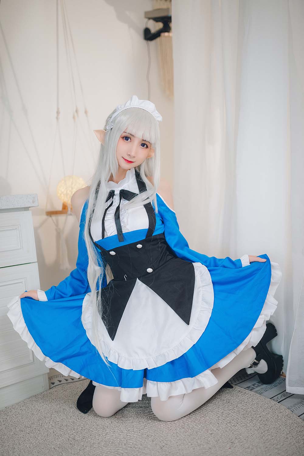贝儿酱Miki – 艾米莉亚女仆 Cosplay-第2张