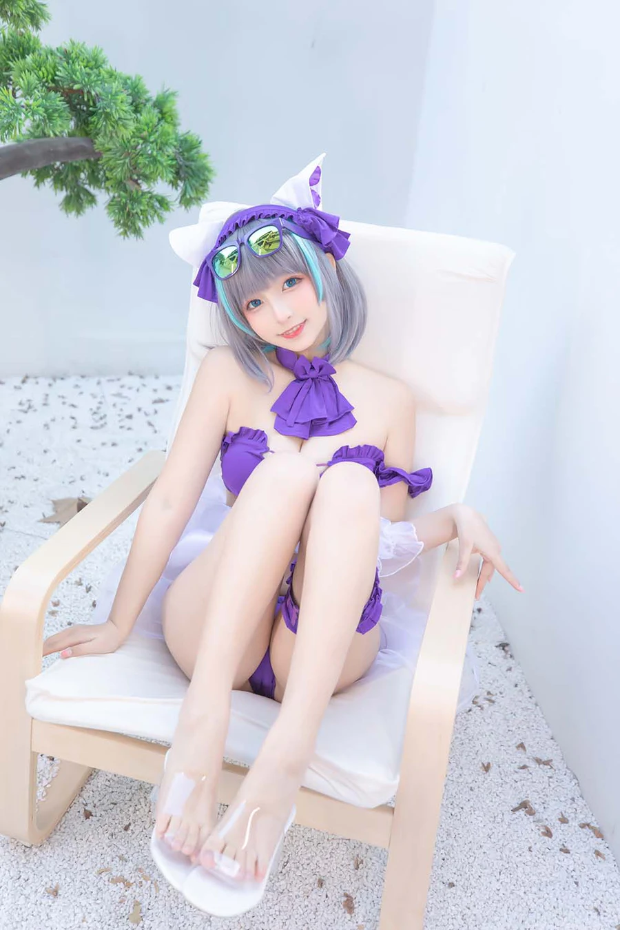 神楽板真冬-柴郡 – 纯色庭院 Cosplay-第1张
