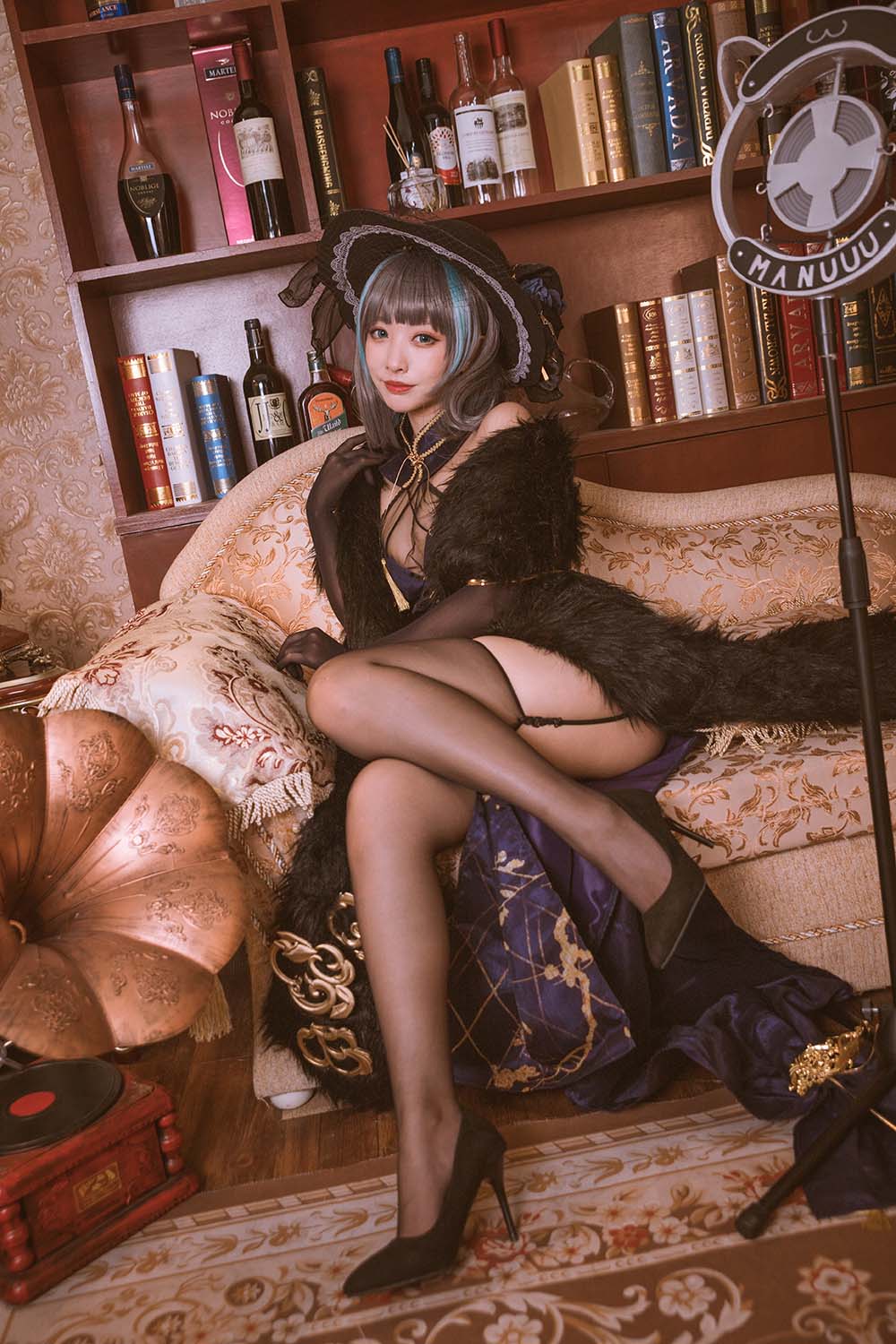 宫本桜 – 柴郡旗袍 音乐绚烂CaitSith Cosplay-第1张