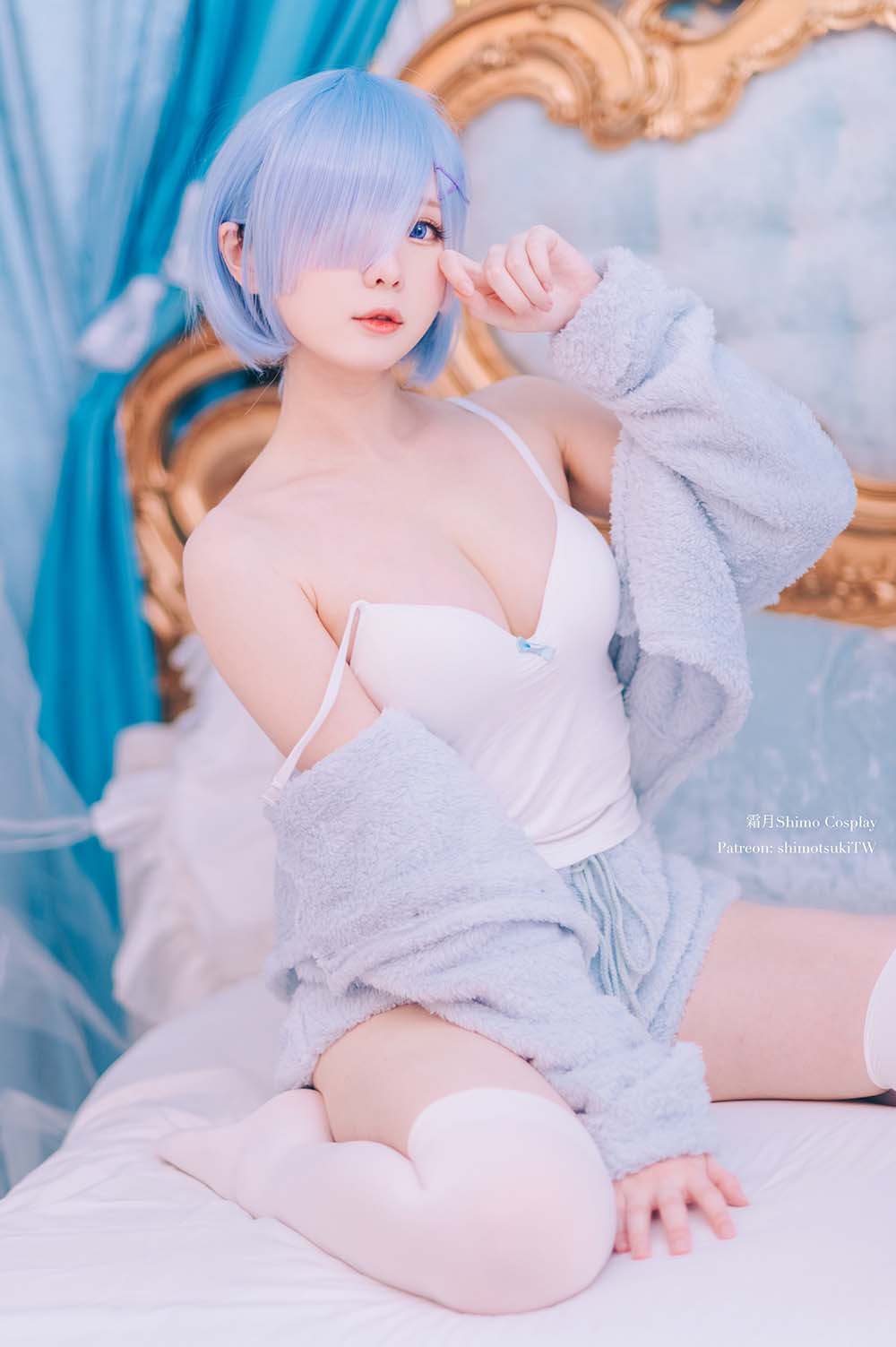 霜月shimo – 雷姆猫咪装 Cosplay-第1张