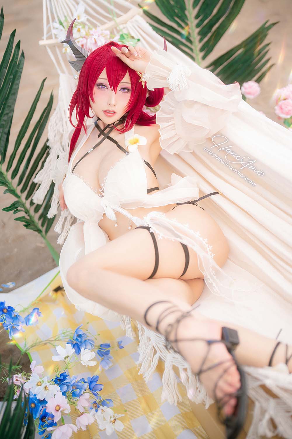 Hane Ame 雨波写真 – Arknights Surtr 泳裝 Cosplay-第2张