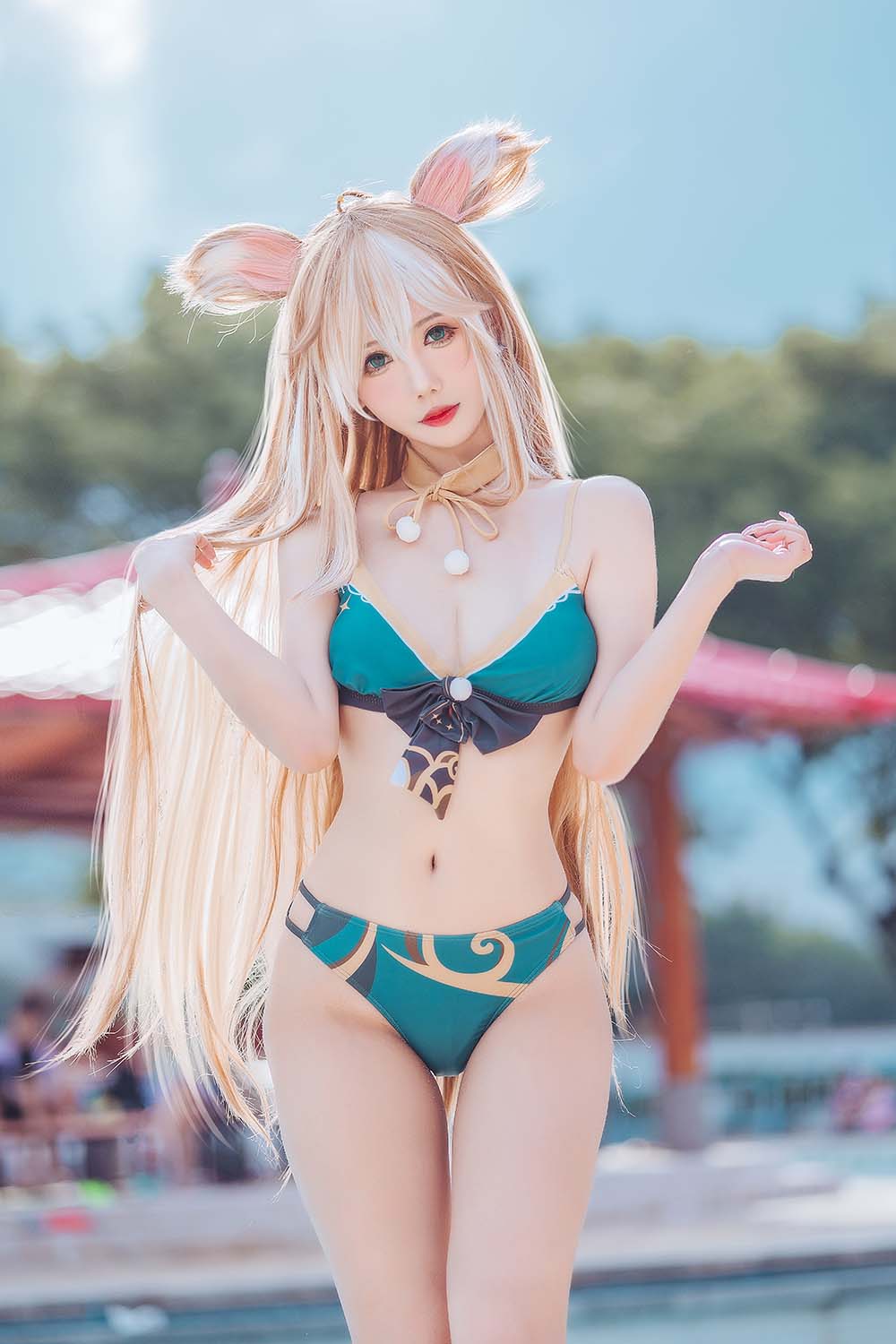 仙女月 – 泽月希娜小姐泳装 Cosplay-第1张