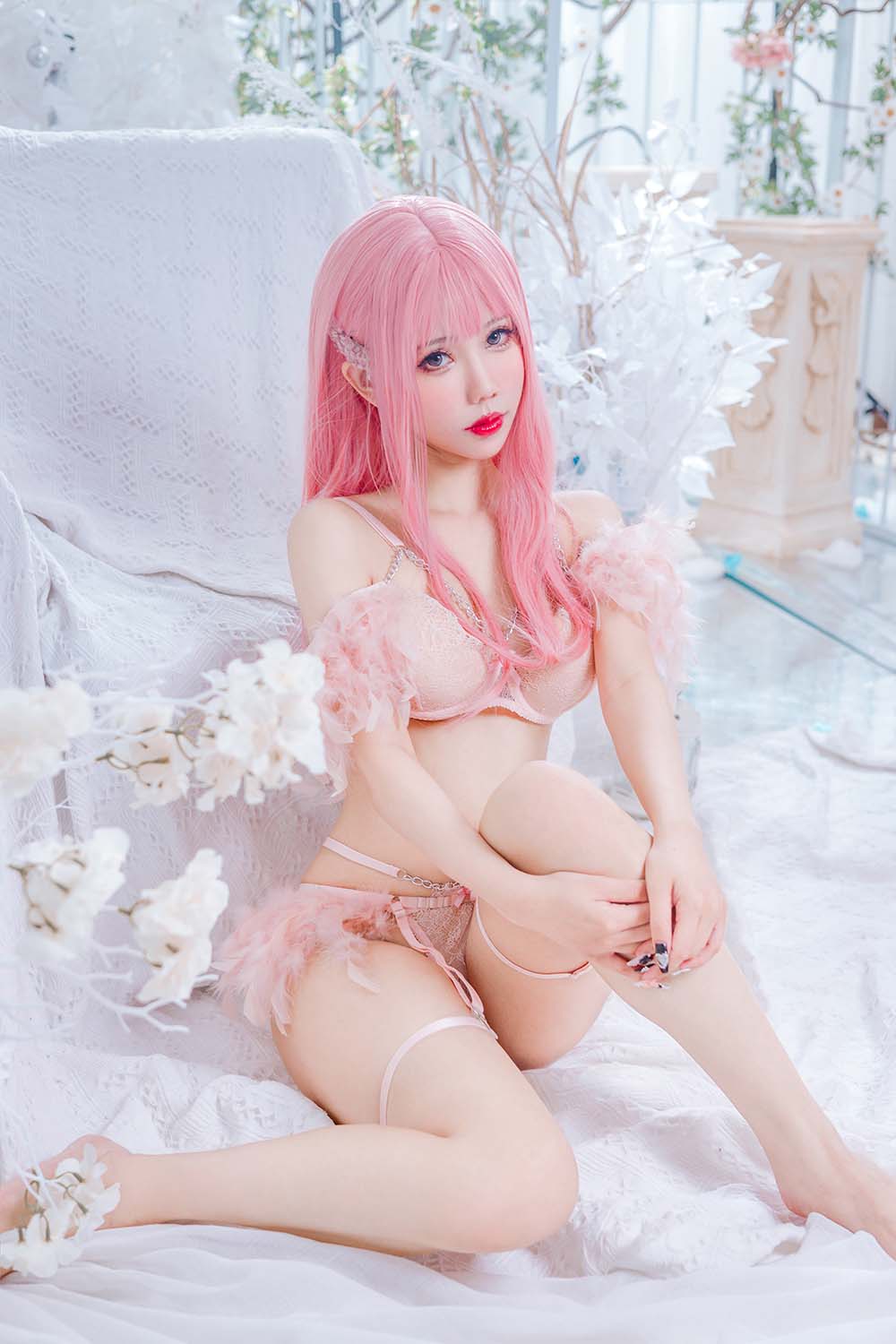 仙女月 – 粉色内衣 Cosplay-第1张