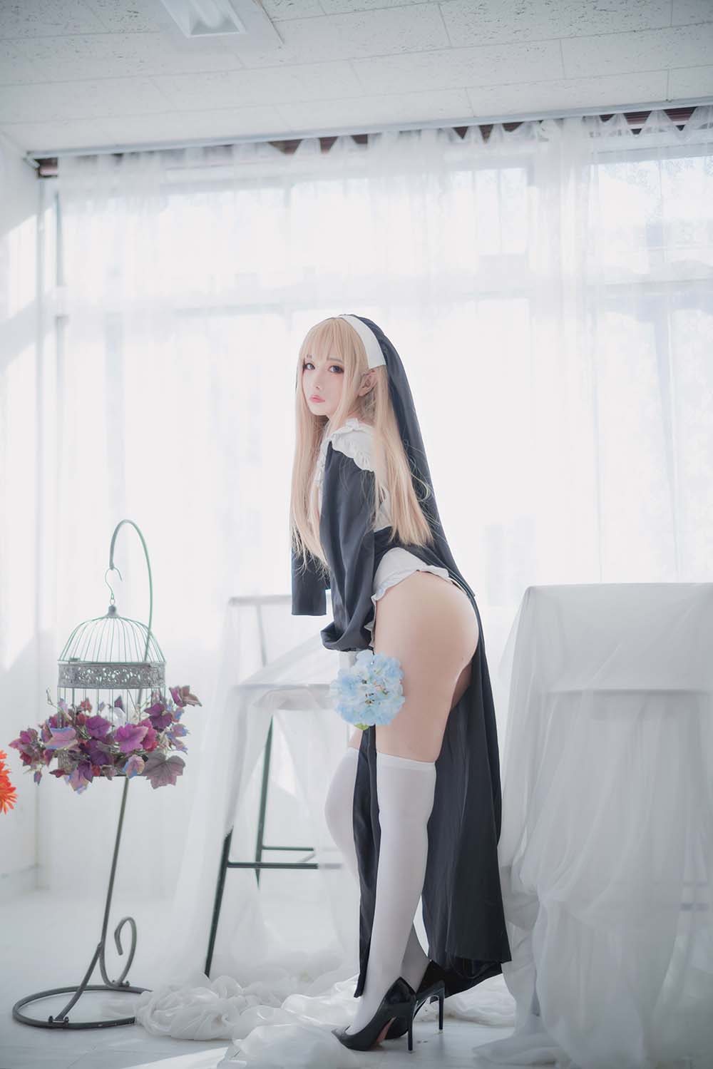 Shika小鹿鹿 – 修女 Cosplay-第2张