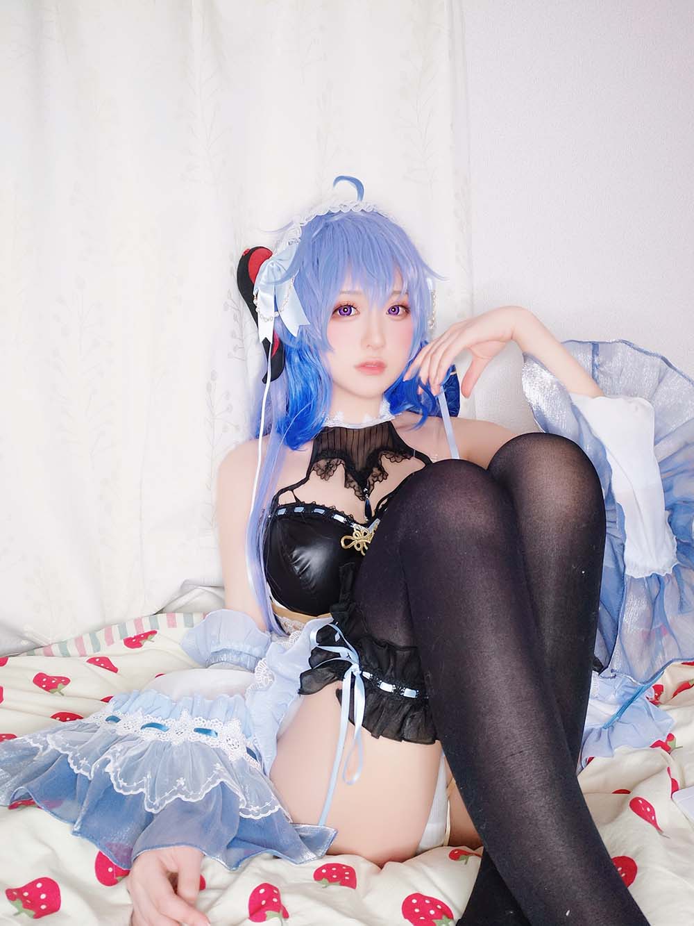 Yuki亭 – 甘雨メイド Cosplay-第2张