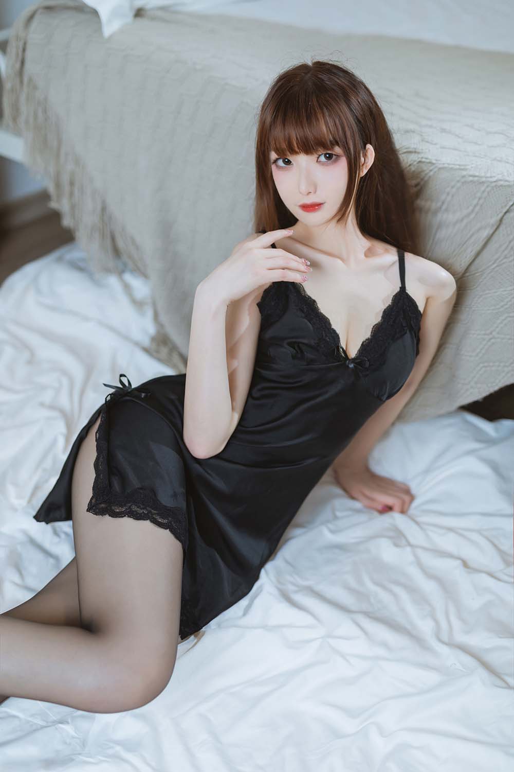 封疆疆v – 黑丝睡衣 Cosplay-第1张