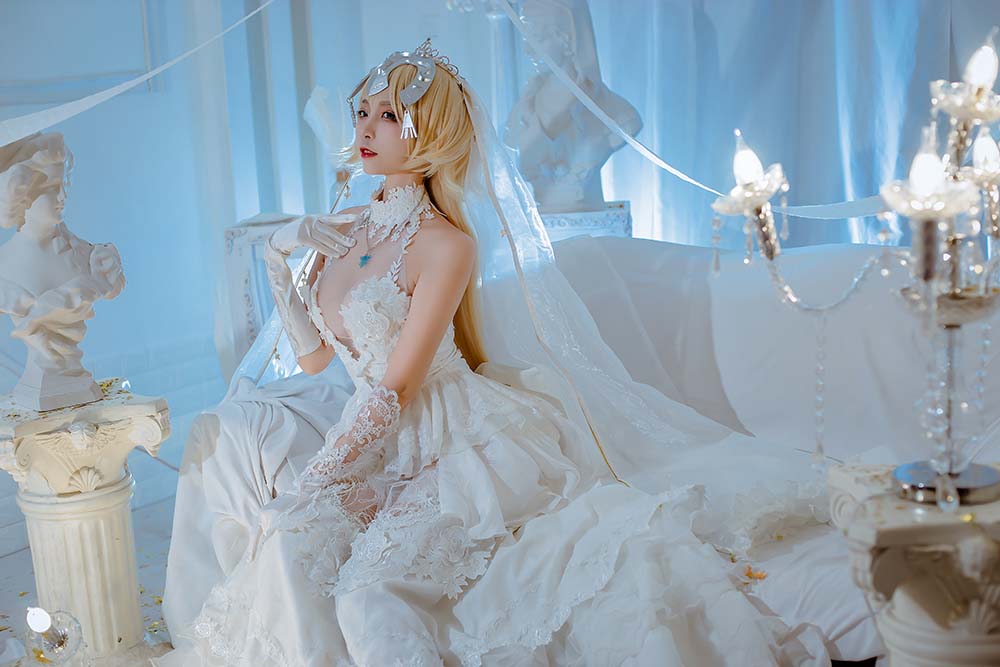 二佐Nisa – fate贞德花嫁 Cosplay-第1张
