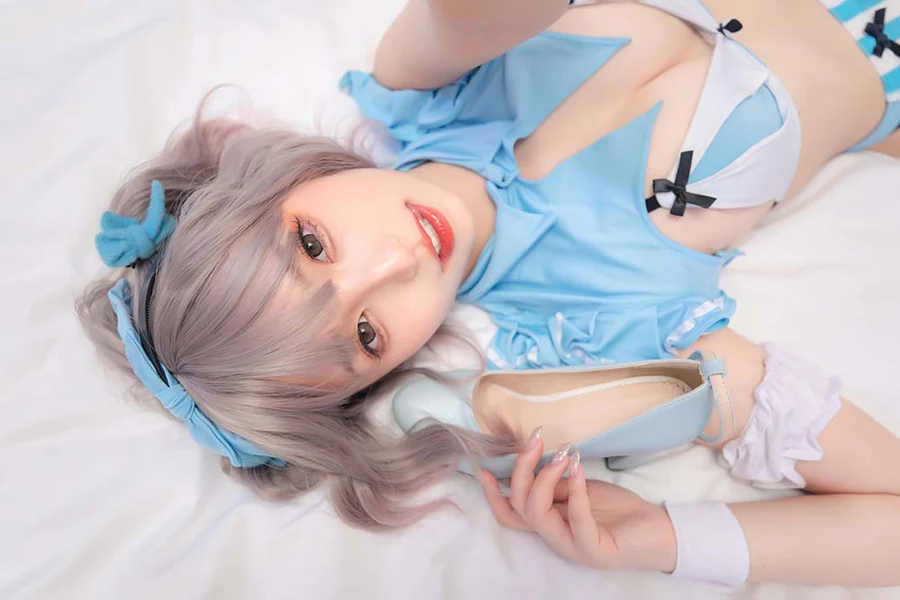 神楽板真冬 – 蓝调女仆 Cosplay-第2张